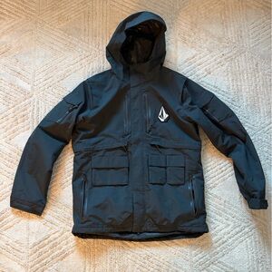 Volcom Black and Gray Jacket with Logo